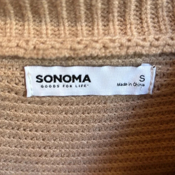Sonoma Cozy Quarter Zip Crop length oversized sweater women’s size Small - Picture 7 of 11